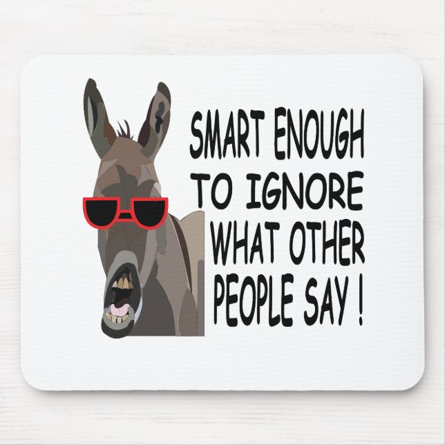 Cool Smart Donkey Mouse Mat (Front)