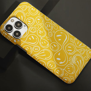 Cool Smiling Face Melting Smile Pattern yellow iPhone 14 Pro Max Case