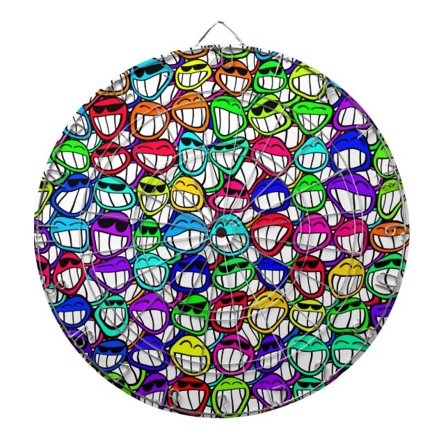 COOL SMILING FACES GROUP DARTBOARD (Front)