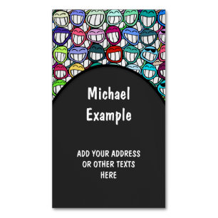 COOL SMILING FACES GROUP II + your idea Magnetic Business Card