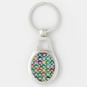 COOL SMILING FACES GROUP KEY RING