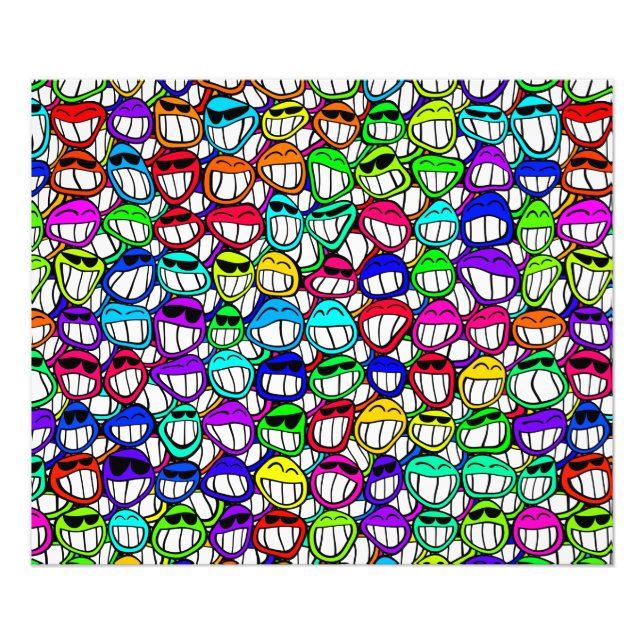 COOL SMILING FACES GROUP PHOTO PRINT (Front)