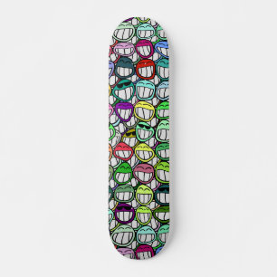 COOL SMILING FACES GROUP SKATEBOARD