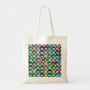 COOL SMILING FACES GROUP TOTE BAG