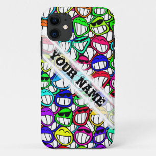 COOL SMILING FACES GROUP + your text iPhone 11 Case