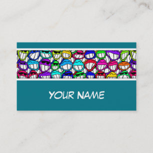 COOL SMILING FACES GROUP + your text & ideas Business Card