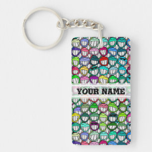 COOL SMILING FACES GROUP + your text Key Ring