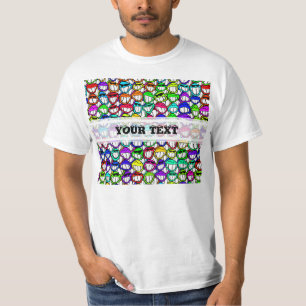 COOL SMILING FACES GROUP + your text T-Shirt