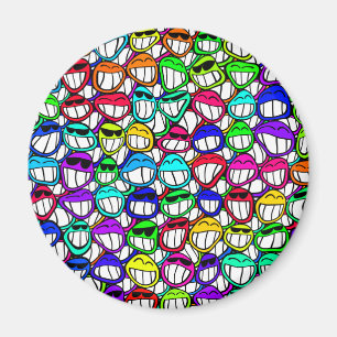 Cool Smiling Faces Magnet