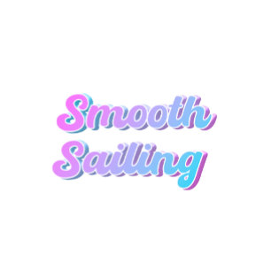 cool “Smooth Sailing” Text Design by qotsa T-Shirt
