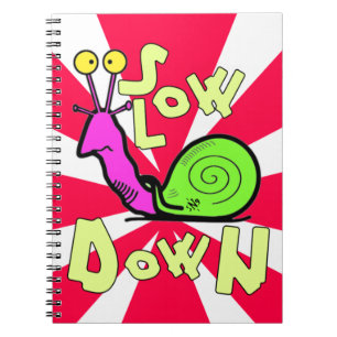 Cool Snail Cartoon Sticker Notebook
