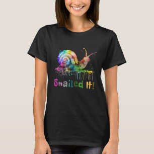 Cool Snail Rainbow Colours Snailed It for Men Wome T-Shirt