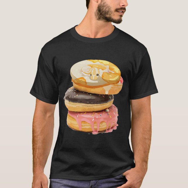 Cool Snake Doughnut Ball Python Reptile Doughnut T-Shirt (Front)