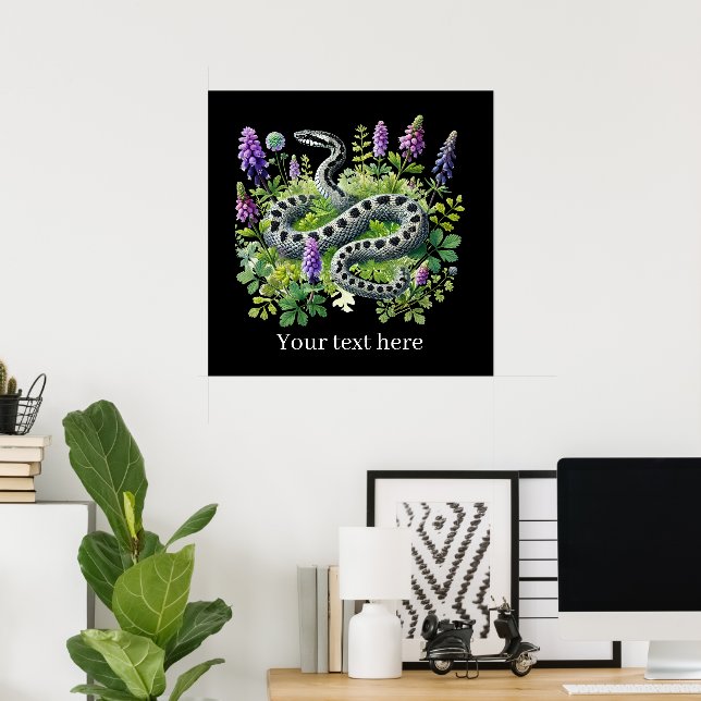 Cool snake lovers customisable poster (Home Office)