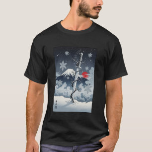 Cool Snow Art Anime Japanese Samurai Katana Sword T-Shirt
