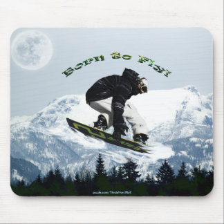 Cool Snow Boarder Winter Sports Theme Mouse Mat