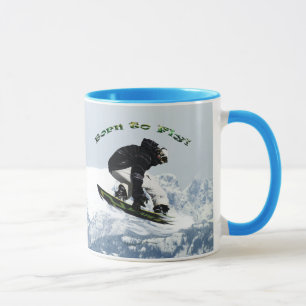 Cool Snow Boarder Winter Sports Theme Mug