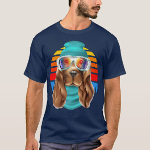 Cool Snow Dog Wearing Skating goggles Graphic Cool T-Shirt