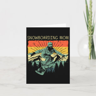 Cool Snowboard For Mum Mother Snowboarding Skiing Card