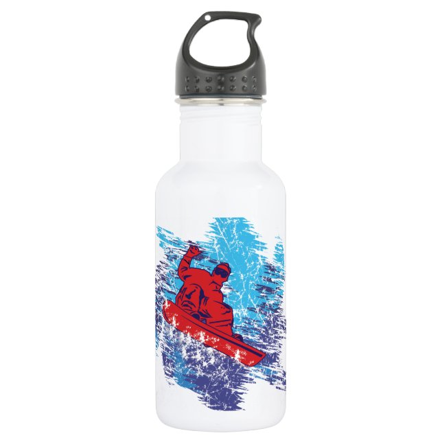 Cool Snowboarder 532 Ml Water Bottle (Front)
