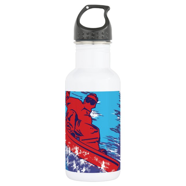 Cool Snowboarder 532 Ml Water Bottle (Front)