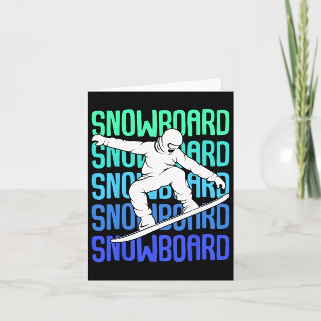 Cool Snowboarder Apparel And Gift Ideas Snowboardi Card (Front)
