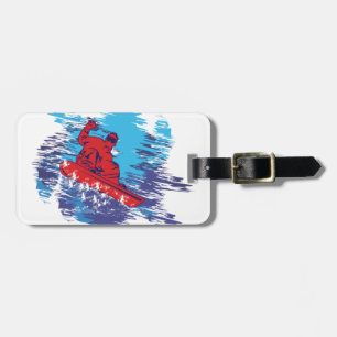 Cool Snowboarder Luggage Tag
