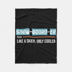 Cool Snowboarder Shirt Funny Winter Snowboarding T Fleece Blanket