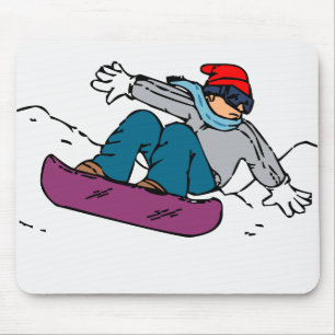 Cool Snowboarder snowboarding gift winter love Mouse Mat