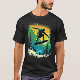 Cool Snowboarder Snowboarding Mountains Ski Men's T-Shirt