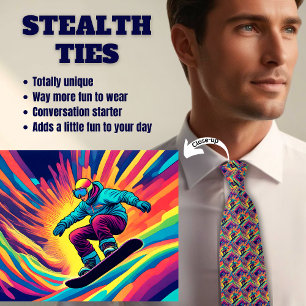 Cool Snowboarder Stealth Neck Tie
