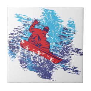 Cool Snowboarder Tile