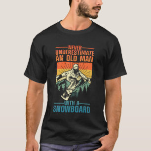 Cool Snowboarding Art For Men Grandpa Dad Winter S T-Shirt
