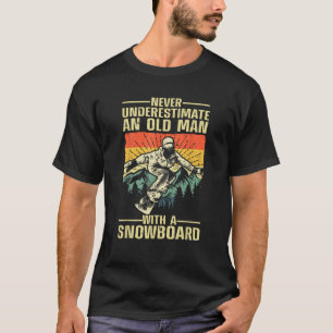 Cool Snowboarding Art For Men Grandpa Dad Winter S T-Shirt
