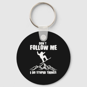 Cool Snowboarding Art For Men Women Snowboard Snow Key Ring