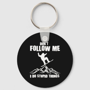 Cool Snowboarding Art For Men Women Snowboard Snow Key Ring