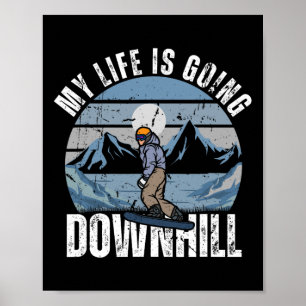Cool Snowboarding Art For Men Women Snowboard Snow Poster