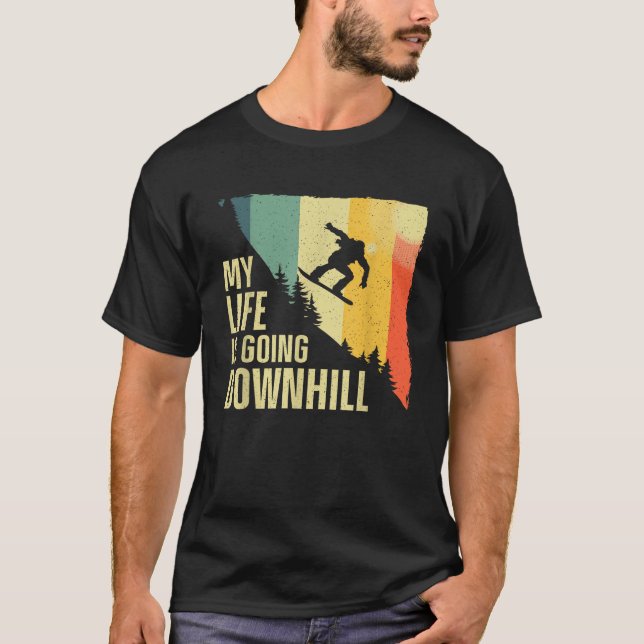Cool Snowboarding Art For Men Women Snowboard Snow T-Shirt (Front)
