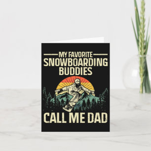 Cool Snowboarding Art Men Dad Father Snowboard Sno Card