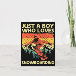Cool Snowboarding Design For Boys Kids Snowboard S Card
