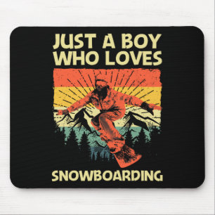 Cool Snowboarding Design For Boys Kids Snowboard S Mouse Mat