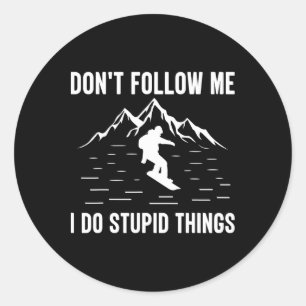 Cool Snowboarding Design For Men Women Snowboard S Classic Round Sticker