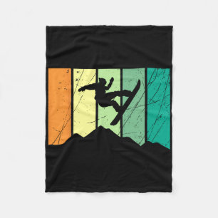 Cool Snowboarding Sliding Sports Tee I Snow Piste Fleece Blanket