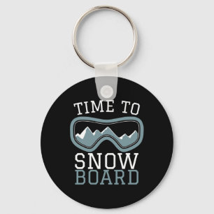Cool Snowboarding Sliding Sports Tee I Snow Piste Key Ring