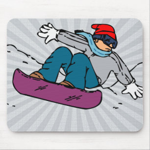 Cool Snowboarding   snowboarding lovers  snowboard Mouse Mat