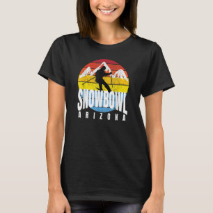 Cool Snowbowl Arizona Retro Vintage Sunset Skier S T-Shirt