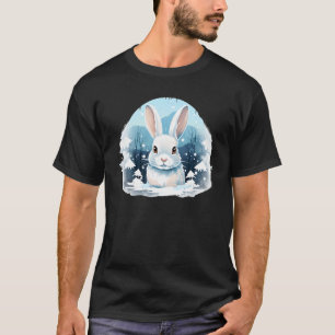 Cool Snowflakes Rabbits with Snow for Bunny Lovers T-Shirt