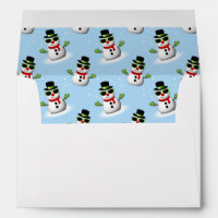 Cool Snowman Christmas Winter blue pattern
