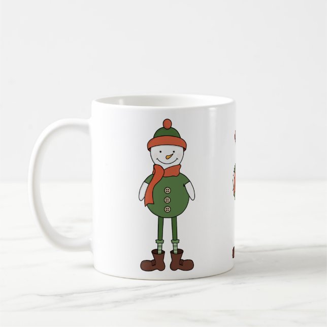 Cool Snowman Coffee Mug (Left)