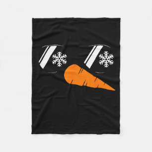 Cool Snowman Face Gles Christmas Xmas Costume Boy Fleece Blanket